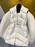 Pure cashmere and mink reversible vest