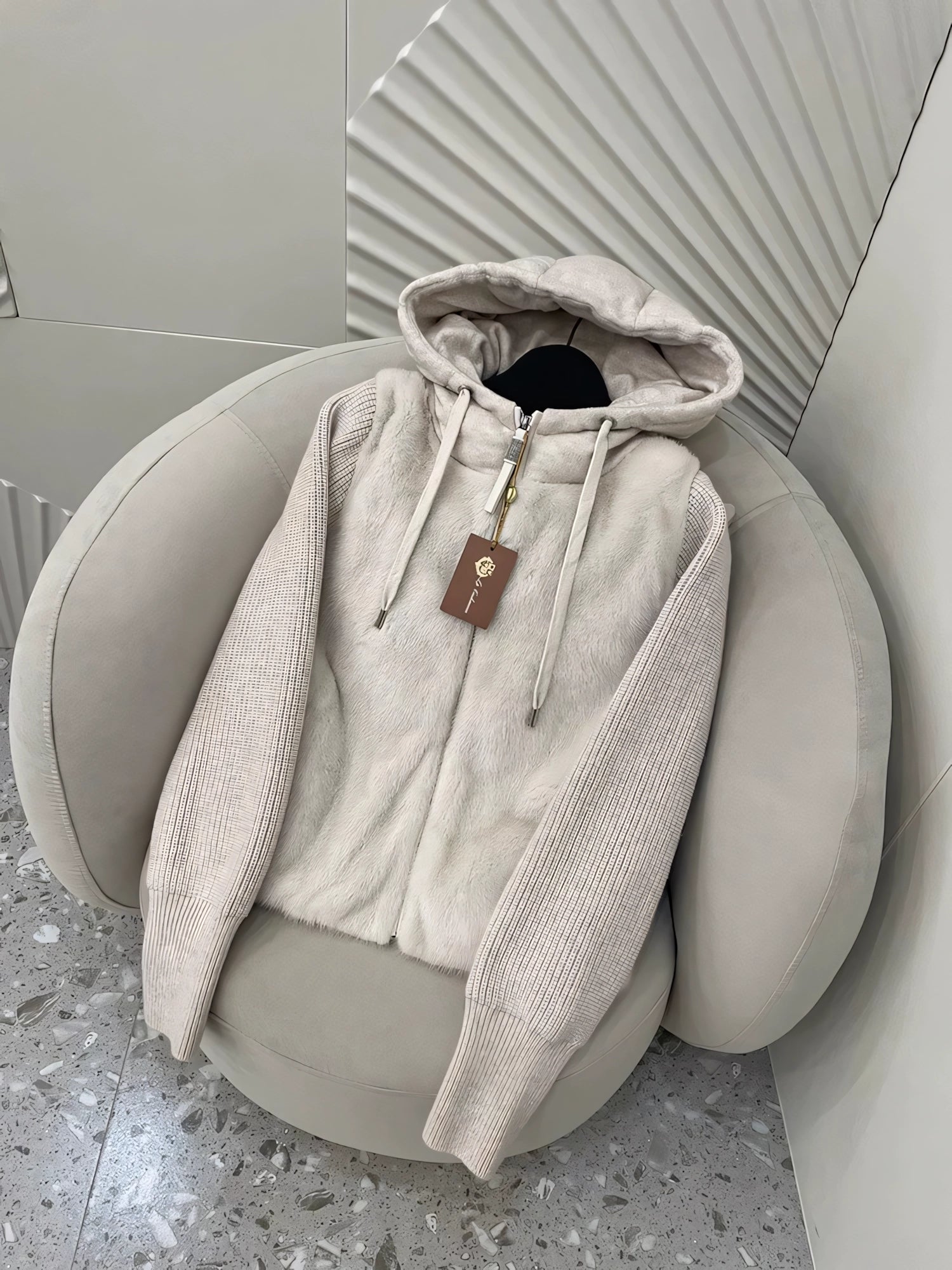 Mink cashmere short coat