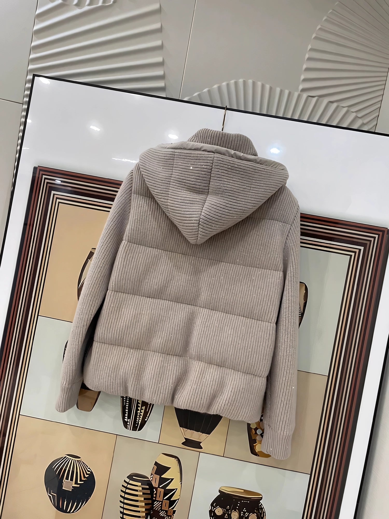 Mink cashmere goose down coat