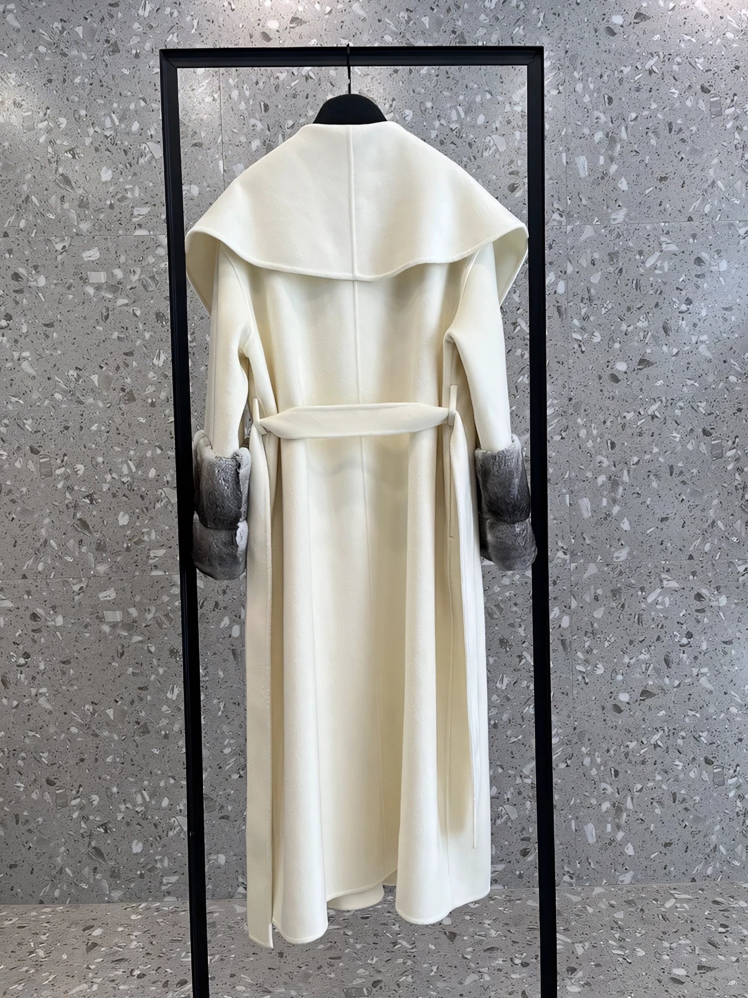 Double-sided cashmere and rabbit fur