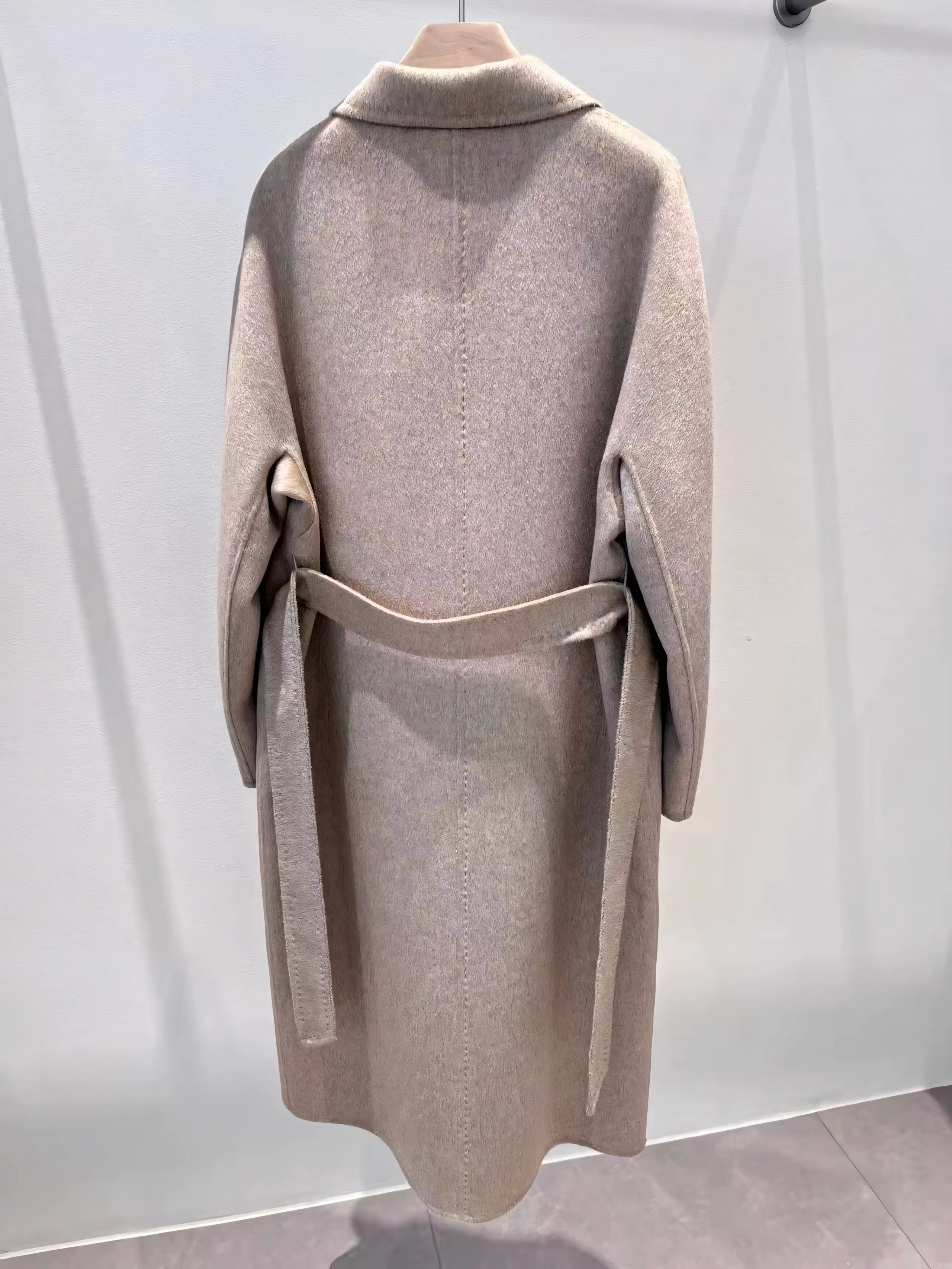 Pure cashmere long coat