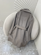 Cashmere mink coat with belt